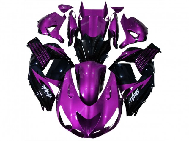 2006-2011 Glanz Lila & Schwarz Kawasaki ZX14R Motorrad Verkleidung 2006-2011 Glanz Lila & Schwarz Kawasaki ZX14R Motorrad Verkleidung