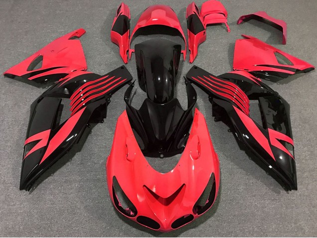 2006-2011 Helles Rot Kawasaki ZX14R Motorrad Verkleidung 2006-2011 Helles Rot Kawasaki ZX14R Motorrad Verkleidung