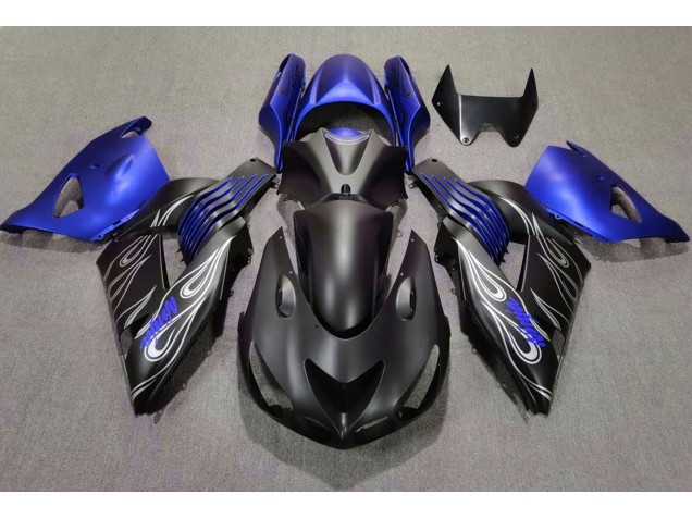 2006-2011 Matt Schwarz & Blau Kawasaki ZX14R Motorrad Verkleidung 2006-2011 Matt Schwarz & Blau Kawasaki ZX14R Motorrad Verkleidung