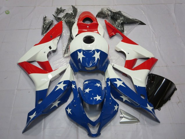 2007-2008 Amerikanische Flagge Honda CBR600RR Motorrad Verkleidung 2007-2008 Amerikanische Flagge Honda CBR600RR Motorrad Verkleidung