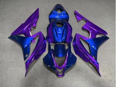 2007-2008 Blau & Weiß Custom Honda CBR600RR Motorrad Verkleidung