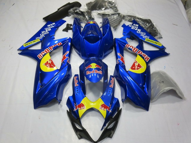 2007-2008 Blau Rot Bull Suzuki GSXR 1000 Motorrad Verkleidung 2007-2008 Blau Rot Bull Suzuki GSXR 1000 Motorrad Verkleidung