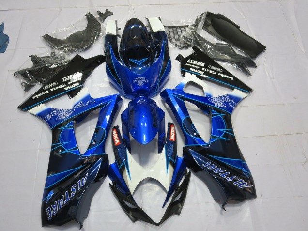 2007-2008 Blau & Schwarz Corona Suzuki GSXR 1000 Motorrad Verkleidung
