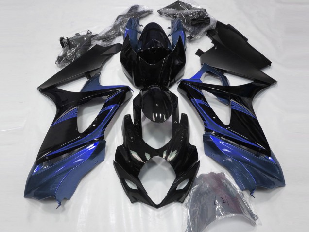 2007-2008 Blau & Schwarz Glänzend Suzuki GSXR 1000 Motorrad Verkleidung 2007-2008 Blau & Schwarz Glänzend Suzuki GSXR 1000 Motorrad Verkleidung