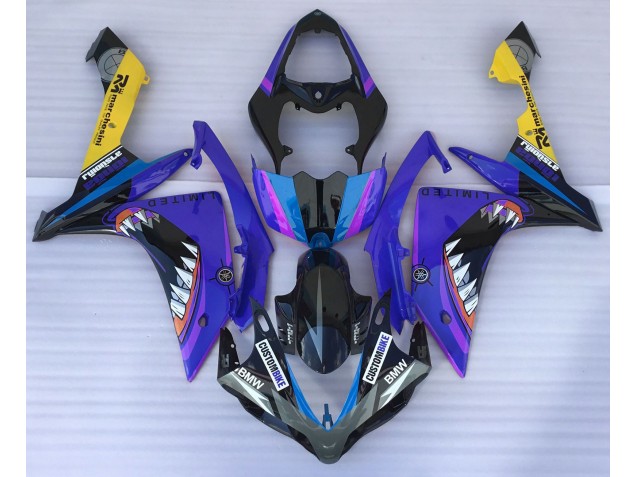 2007-2008 Blauer Hai Yamaha R1 Motorrad Verkleidung