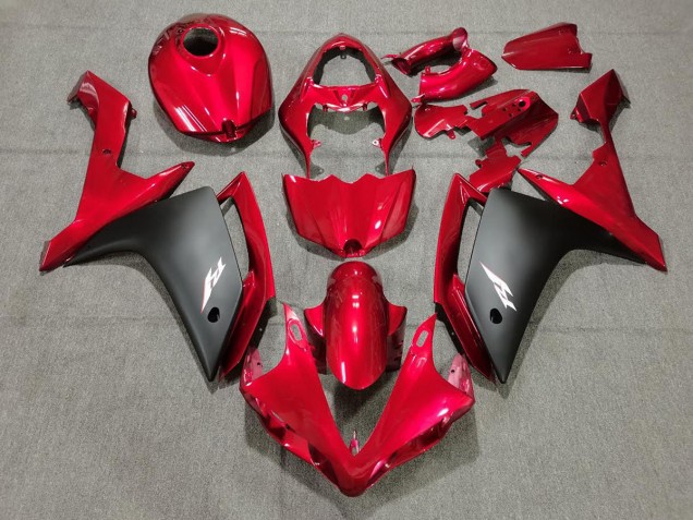 2007-2008 Candy-Rot & Schwarz Yamaha R1 Motorrad Verkleidung 2007-2008 Candy-Rot & Schwarz Yamaha R1 Motorrad Verkleidung