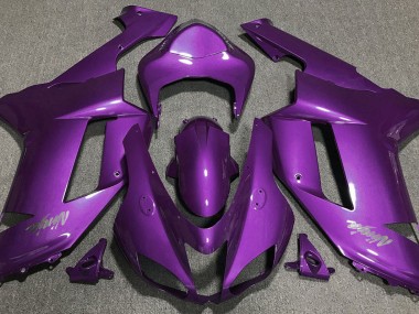 2007-2008 Glanz Lila Kawasaki ZX6R Motorrad Verkleidung