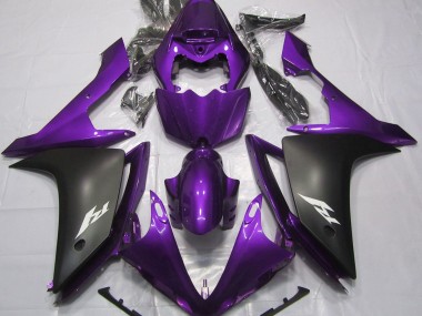2007-2008 Glanz Lila & Schwarz Yamaha R1 Motorrad Verkleidung
