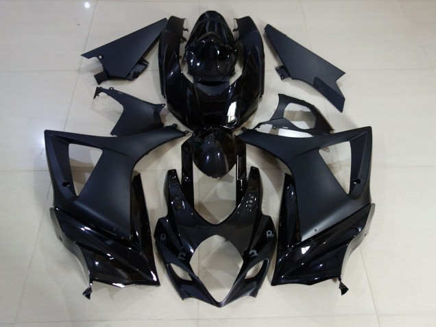 2007-2008 Glanz & Matt Schwarz Schlicht Suzuki GSXR 1000 Motorrad Verkleidung 2007-2008 Glanz & Matt Schwarz Schlicht Suzuki GSXR 1000 Motorrad Verkleidung