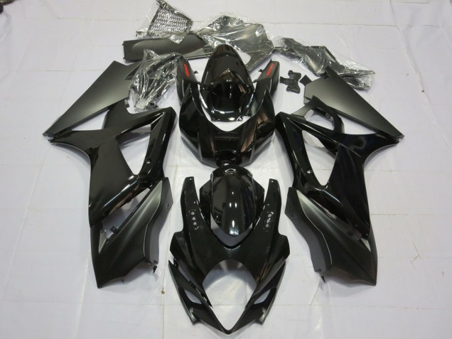 2007-2008 Glanz & Matt Schwarz Suzuki GSXR 1000 Motorrad Verkleidung 2007-2008 Glanz & Matt Schwarz Suzuki GSXR 1000 Motorrad Verkleidung