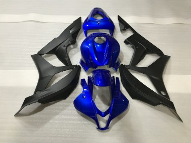 2007-2008 Glänzend Blau & Limettengrün Honda CBR600RR Motorrad Verkleidung