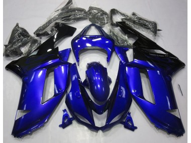 2007-2008 Glänzend Blau & Schwarz Kawasaki ZX6R Motorrad Verkleidung