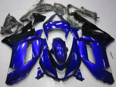 2007-2008 Glänzend Blau & Schwarz Kawasaki ZX6R Motorrad Verkleidung