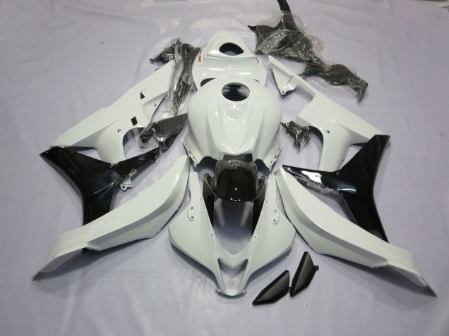 2007-2008 Glänzend Weiß & Schwarz Honda CBR600RR Motorrad Verkleidung 2007-2008 Glänzend Weiß & Schwarz Honda CBR600RR Motorrad Verkleidung