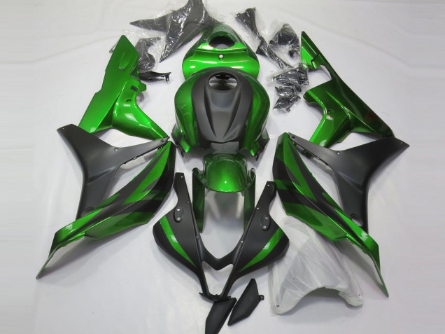 2007-2008 Grün & Matt Schwarz Honda CBR600RR Motorrad Verkleidung 2007-2008 Grün & Matt Schwarz Honda CBR600RR Motorrad Verkleidung
