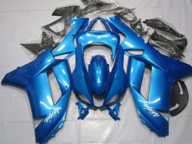 2007-2008 Hellblau Kawasaki ZX6R Motorrad Verkleidung