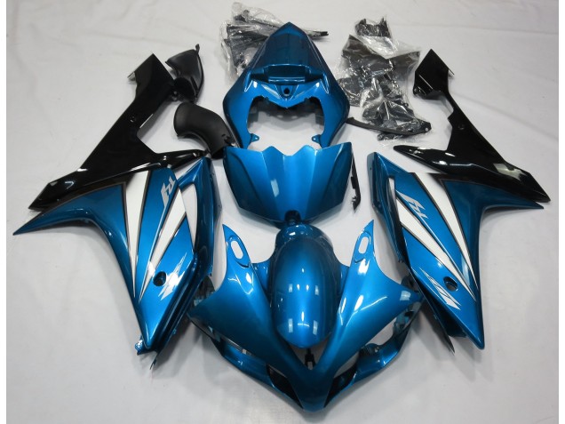 2007-2008 Hellblau Weiß & Schwarz Yamaha R1 Motorrad Verkleidung