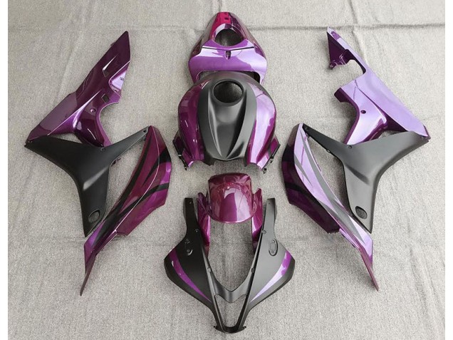 2007-2008 Lila & Matt Schwarz Honda CBR600RR Motorrad Verkleidung 2007-2008 Lila & Matt Schwarz Honda CBR600RR Motorrad Verkleidung