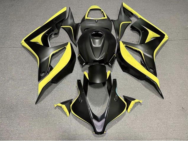 2007-2008 Matt Schwarz & Gelb Honda CBR600RR Motorrad Verkleidung 2007-2008 Matt Schwarz & Gelb Honda CBR600RR Motorrad Verkleidung
