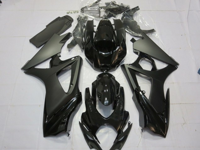 2007-2008 Matt Schwarz Glänzend Schwarz Suzuki GSXR 1000 Motorrad Verkleidung 2007-2008 Matt Schwarz Glänzend Schwarz Suzuki GSXR 1000 Motorrad Verkleidung