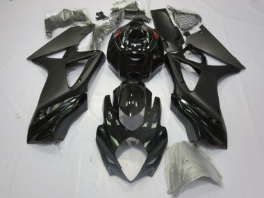 2007-2008 Matt Schwarz Glänzend Suzuki GSXR 1000 Motorrad Verkleidung