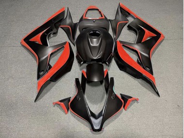 2007-2008 Matt Schwarz & Rot Honda CBR600RR Motorrad Verkleidung