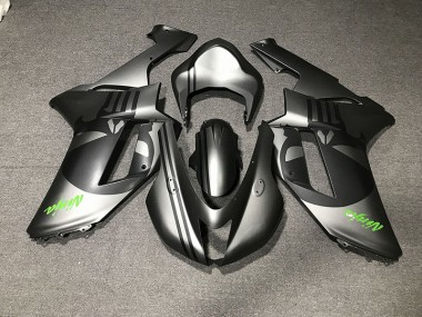 2007-2008 Matt Silber & Totenkopf Kawasaki ZX6R Motorrad Verkleidung