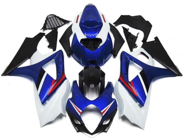 2007-2008 OEM Stil Glanz Blau & Weiß Rot Suzuki GSXR 1000 Motorrad Verkleidung 2007-2008 OEM Stil Glanz Blau & Weiß Rot Suzuki GSXR 1000 Motorrad Verkleidung