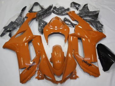 2007-2008 Orange Glänzend Kawasaki ZX6R Motorrad Verkleidung