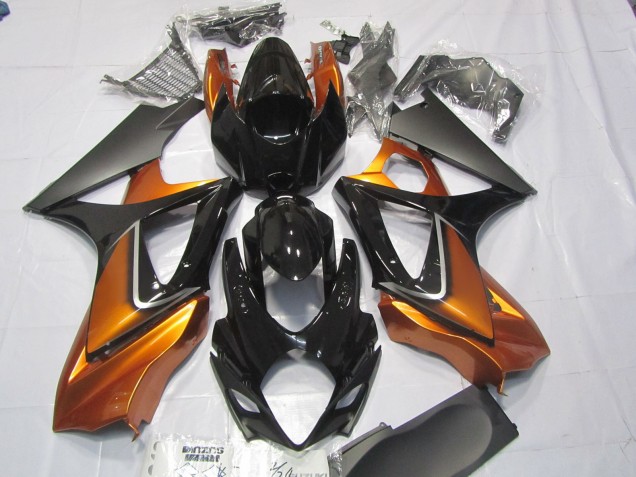 2007-2008 Orange & Schwarz Suzuki GSXR 1000 Motorrad Verkleidung
