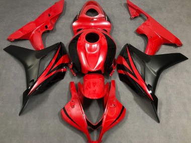 2007-2008 Perlrot & Schwarz Honda CBR600RR Motorrad Verkleidung