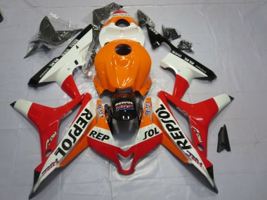 2007-2008 Weiß Repsol Honda CBR600RR Motorrad Verkleidung