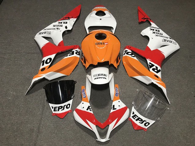 2007-2008 Weiß Repsol Stil Honda CBR600RR Motorrad Verkleidung 2007-2008 Weiß Repsol Stil Honda CBR600RR Motorrad Verkleidung
