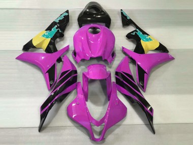 2007-2008 Rosa & Blaugrün Bull Honda CBR600RR Motorrad Verkleidung