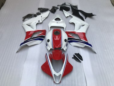 2007-2008 Rot Glänzend & Weiß Honda CBR600RR Motorrad Verkleidung