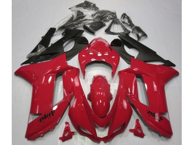 2007-2008 Rot Glänzend Kawasaki ZX6R Motorrad Verkleidung