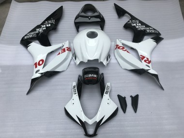 2007-2008 Weiß & Rot Glänzend Repsol Honda CBR600RR Motorrad Verkleidung