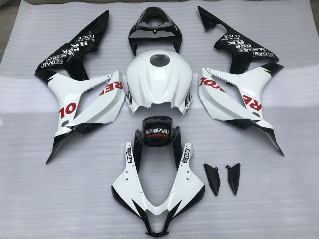 2007-2008 Weiß & Rot Glänzend Repsol Honda CBR600RR Motorrad Verkleidung