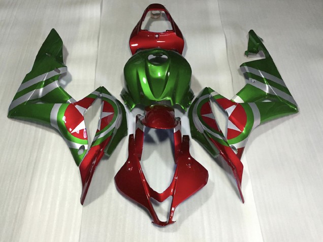 2007-2008 Rot & Grün Captain America Honda CBR600RR Motorrad Verkleidung