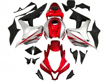 2007-2008 Rot & Silber OEM-Stil Honda CBR600RR Motorrad Verkleidung