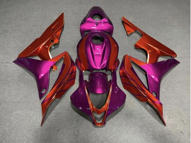 2007-2008 Rot & Violett Honda CBR600RR Motorrad Verkleidung