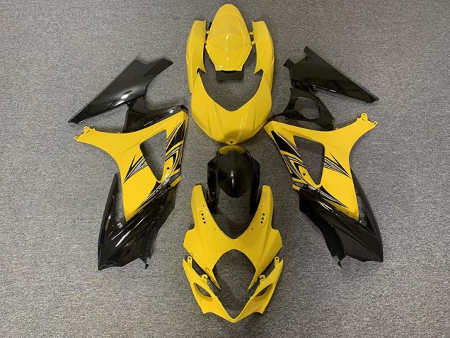 2007-2008 Schwarz & Gelb Suzuki GSXR 1000 Motorrad Verkleidung
