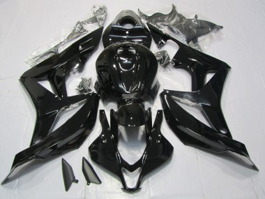 2007-2008 Schwarz Glänzend Honda CBR600RR Motorrad Verkleidung