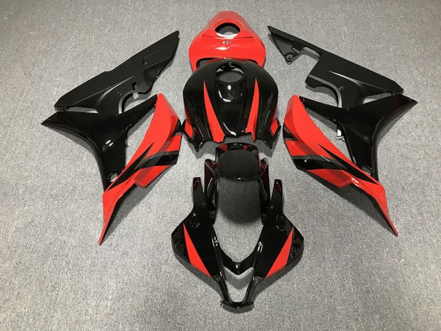2007-2008 Schwarz Glänzend & Rot Honda CBR600RR Motorrad Verkleidung 2007-2008 Schwarz Glänzend & Rot Honda CBR600RR Motorrad Verkleidung