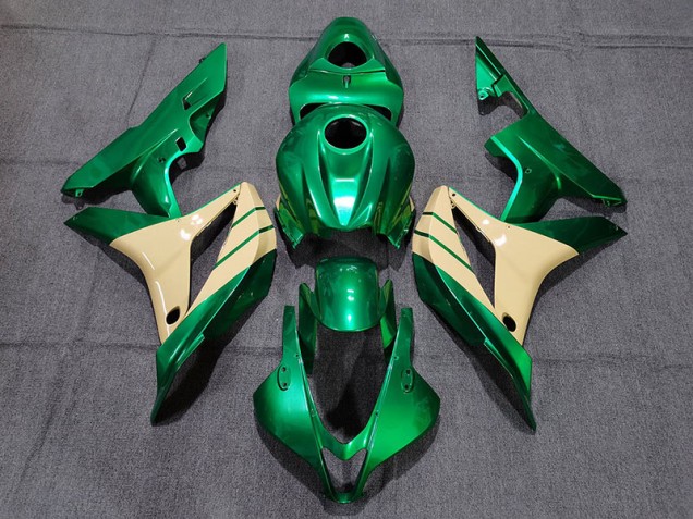 2007-2008 Smaragdgrün & Hellbraun Honda CBR600RR Motorrad Verkleidung 2007-2008 Smaragdgrün & Hellbraun Honda CBR600RR Motorrad Verkleidung