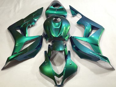 2007-2008 Smaragdgrün Schlicht Honda CBR600RR Motorrad Verkleidung