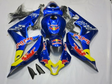 2007-2008 Tiefes Blaurot Bull Honda CBR600RR Motorrad Verkleidung