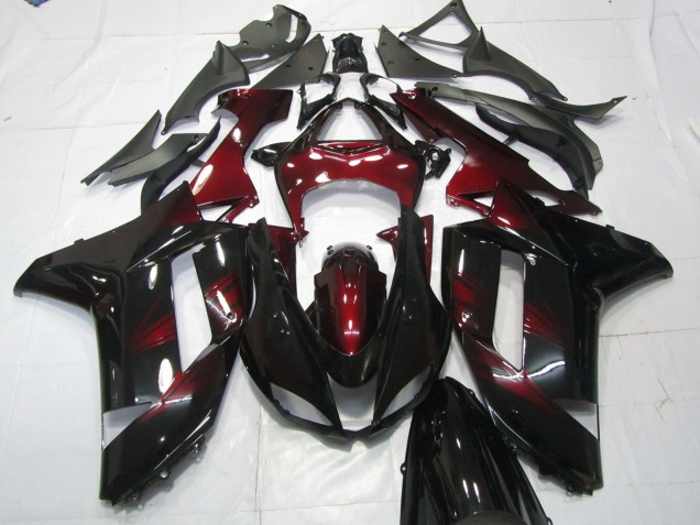2007-2008 Tiefrot Kawasaki ZX6R Motorrad Verkleidung 2007-2008 Tiefrot Kawasaki ZX6R Motorrad Verkleidung