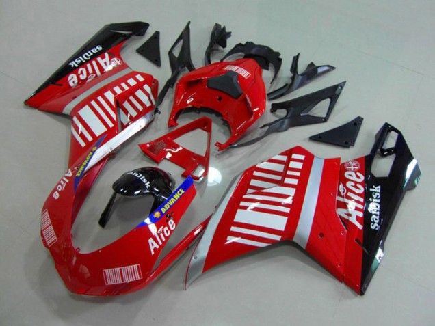 2007-2014 Alice Rot Ducati 848 1098 1198 Motorrad Verkleidung