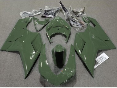 2007-2014 Armeegrün Glänzend Ducati 848 1098 1198 Motorrad Verkleidung